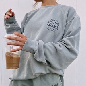 Hubs and Hers Antisocial Moms Club Crewneck